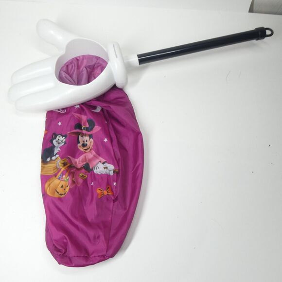 Disney Halloween Treat Bag Minnie Mouse Figaro Cat Glove Hand - Picture 1 of 8
